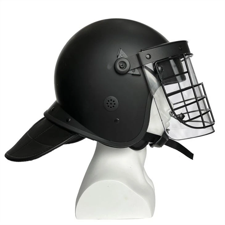 Capacete de segurança policial antimotim com protetor de pescoço rígido