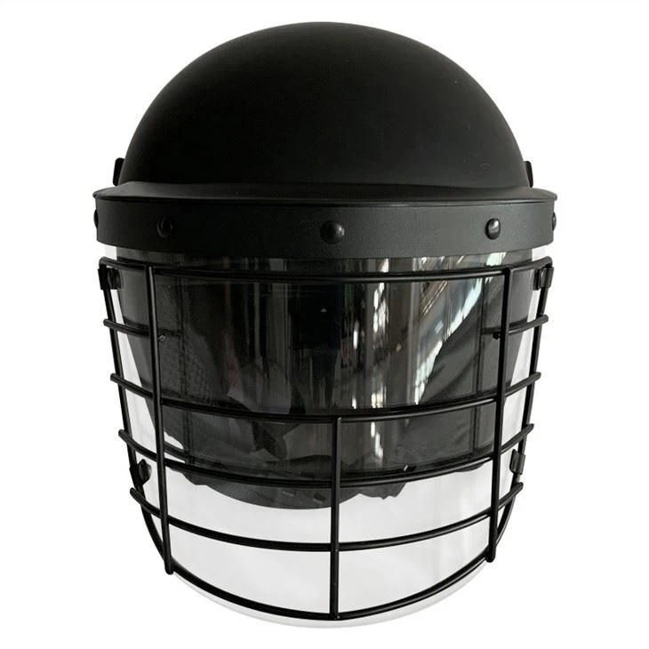 Police Security Anti Riot Helmet With Hard Neck Protector