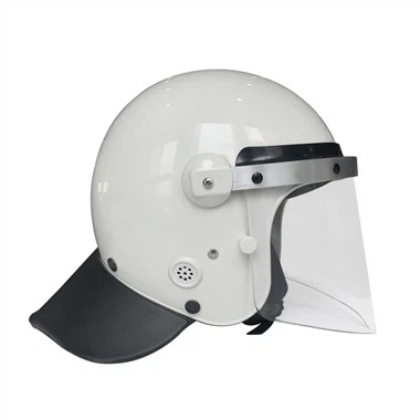 Capacete anti-motim da cor branca da polícia para a polícia